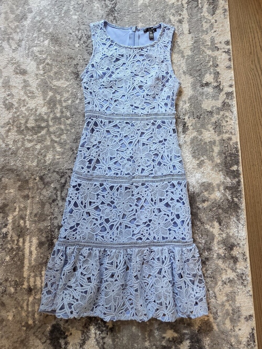 AQUA Light Blue Lace Dress